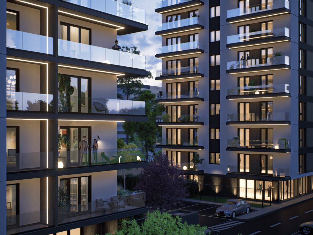 SYA Building Exterior Night