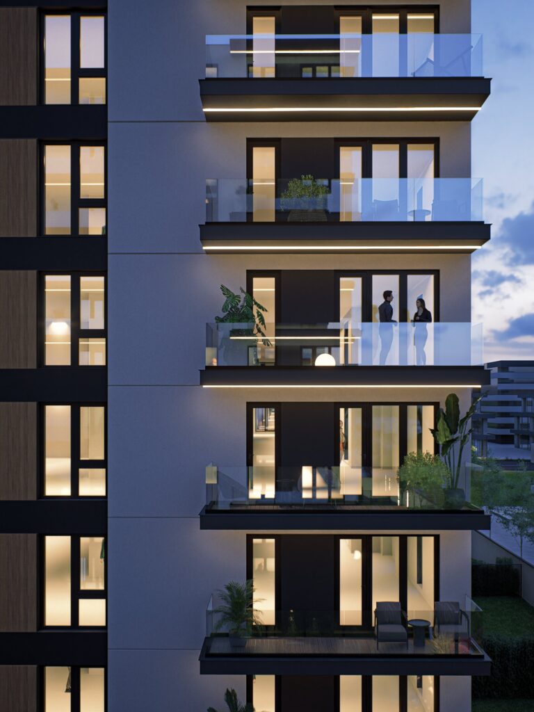 SYA Building Exterior Night